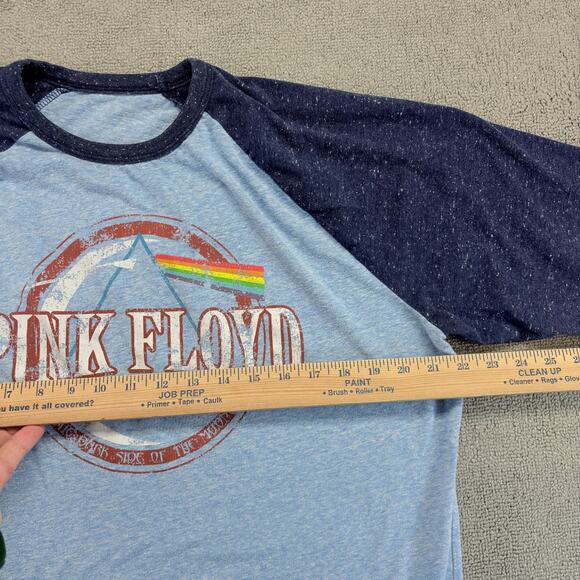 Pink Floyd Shirt Mens XL Blue Raglan Sleeve "Dark Side Of The Moon" Classic Rock - Picture 4 of 7